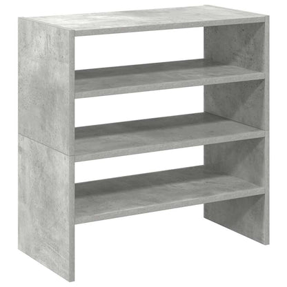 Scarpiere 2 pz Impilabili Grigio Cemento 60x30x30,5 cm