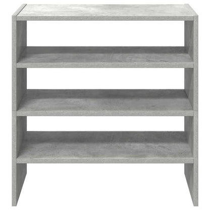 Scarpiere 2 pz Impilabili Grigio Cemento 60x30x30,5 cm