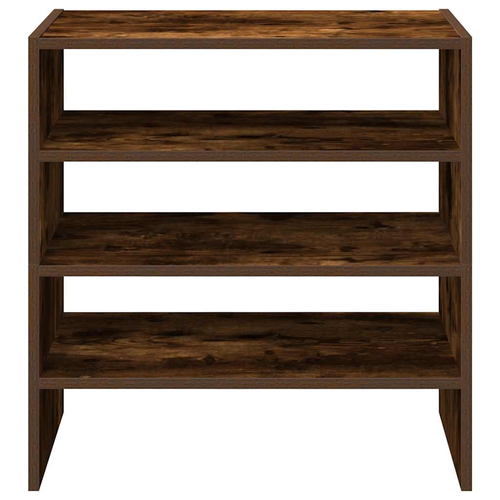 Scarpiere 2 pz Impilabili Rovere Fumo 60x30x30,5 cm