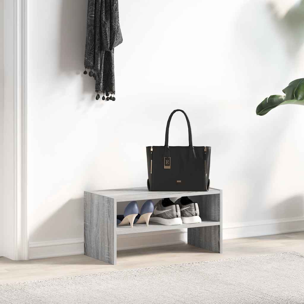 Scarpiera Impilabile Grigio Sonoma 60x30x30,5 cm