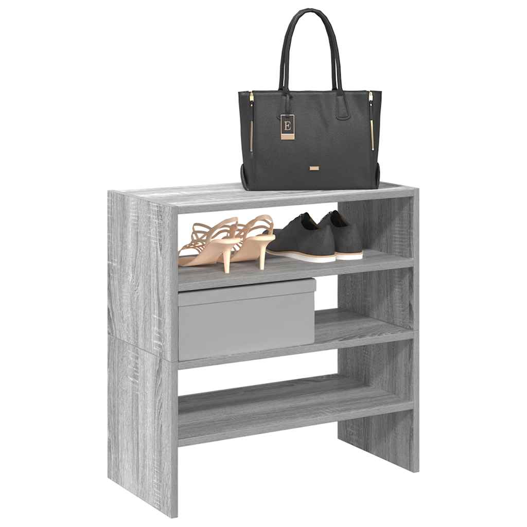 Scarpiere 2 pz Impilabili Grigio Sonoma 60x30x30,5 cm