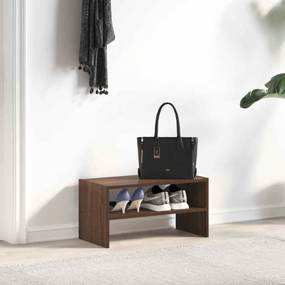 Scarpiera Impilabile Rovere Marrone 60x30x30,5 cm