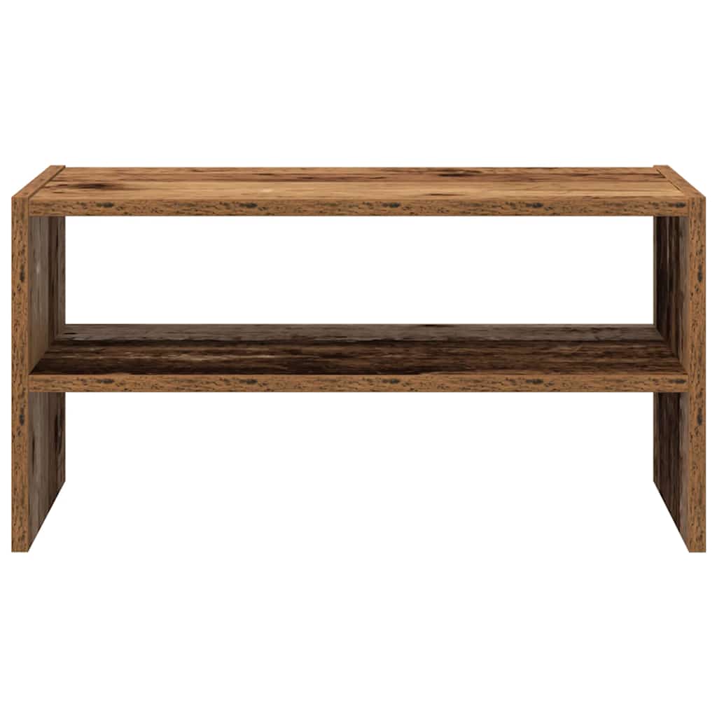 Scarpiera Impilabile Legno Antico 60x30x30,5 cm