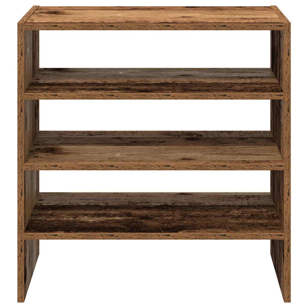 Scarpiere 2 pz Impilabili Legno Antico 60x30x30,5 cm
