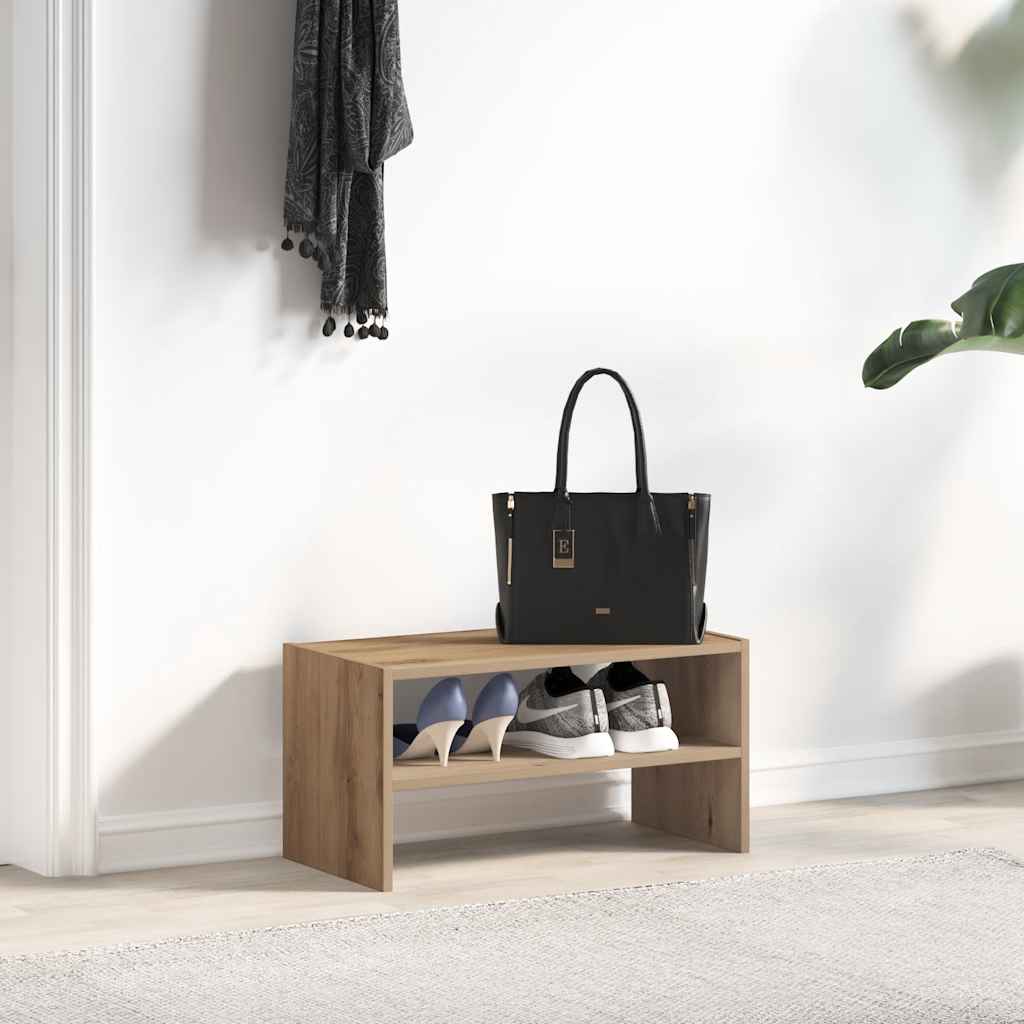 Scarpiera Impilabile Rovere Artigianale 60x30x30,5 cm