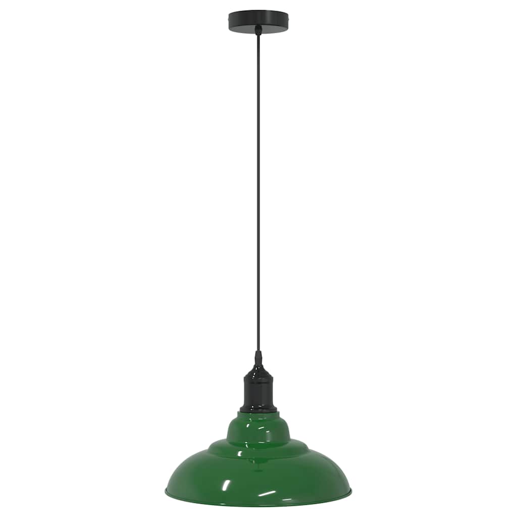 Lampada a Sospensione Regolabile E27 Verde Lucido Ã˜31cm Metallo