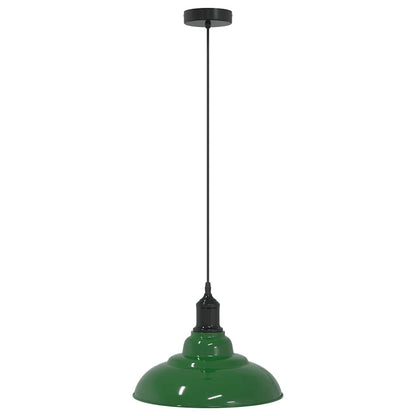 Lampada a Sospensione Regolabile E27 Verde Lucido Ã˜31cm Metallo
