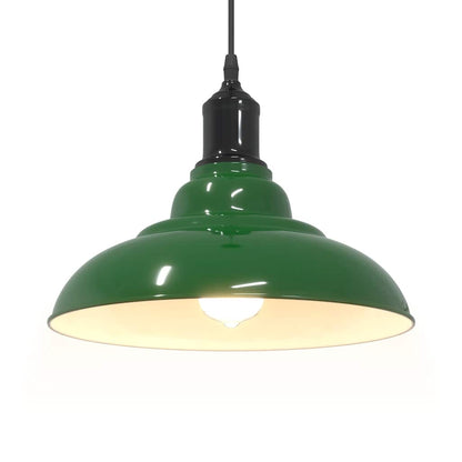 Lampada a Sospensione Regolabile E27 Verde Lucido Ã˜31cm Metallo