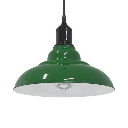 Lampada a Sospensione Regolabile E27 Verde Lucido Ã˜31cm Metallo