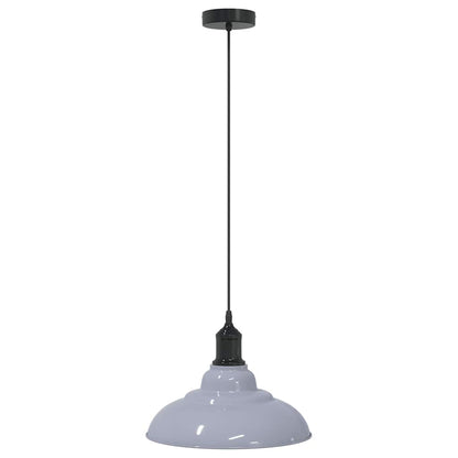 Lampada Sospensione Regolabile E27 Grigio Lucido Ã˜31 cm Metallo