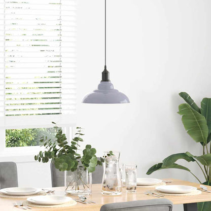 Lampada Sospensione Regolabile E27 Grigio Lucido Ã˜31 cm Metallo