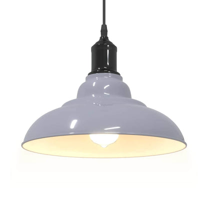 Lampada Sospensione Regolabile E27 Grigio Lucido Ã˜31 cm Metallo