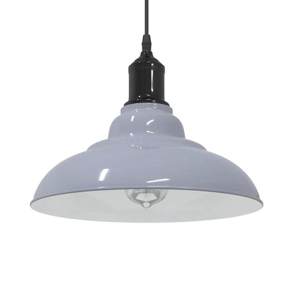Lampada Sospensione Regolabile E27 Grigio Lucido Ã˜31 cm Metallo