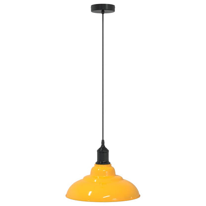 Lampada Sospensione Regolabile E27 Giallo Lucido Ã˜31 cm Metallo