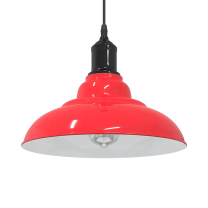 Lampada Sospensione Regolabile E27 Rosso Lucido Ã˜31 cm Metallo