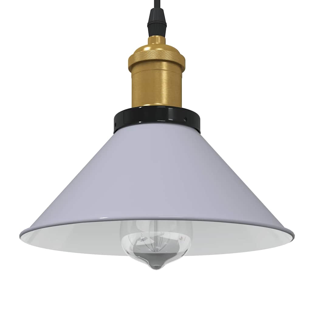 Lampada Sospensione Regolabile E27 Grigio Lucido Ã˜22 cm Metallo