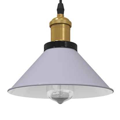 Lampada Sospensione Regolabile E27 Grigio Lucido Ã˜22 cm Metallo