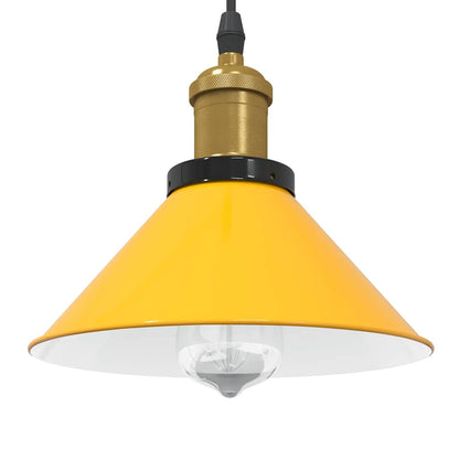 Lampada Sospensione Regolabile E27 Giallo Lucido Ã˜22 cm Metallo