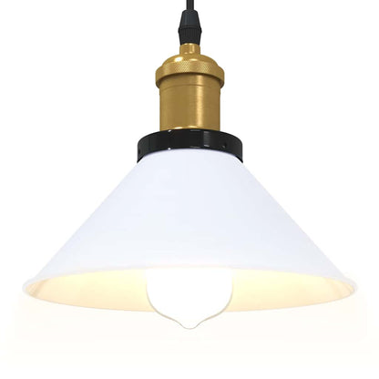 Lampada Sospensione Regolabile E27 Bianco Lucido Ã˜22cm Metallo