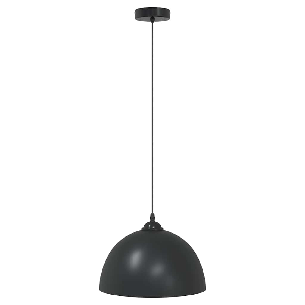 Lampada a Sospensione 2 pz Regolabile E27 Nero Ã˜ 30 cm Metallo