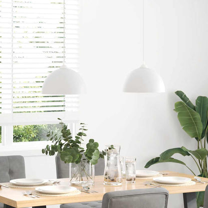 Lampada a Sospensione 2 pz Regolabile E27 Bianco Ã˜ 30cm Metallo