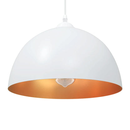 Lampada a Sospensione 2 pz Regolabile E27 Bianco Ã˜ 30cm Metallo
