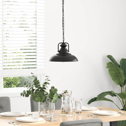 Lampada a Sospensione E27 Nero Ã˜31 cm in Metallo