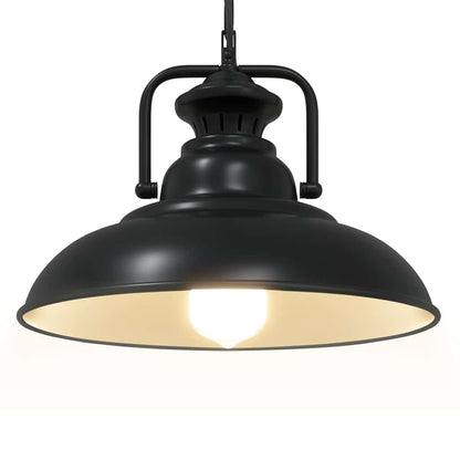Lampada a Sospensione E27 Nero Ã˜31 cm in Metallo
