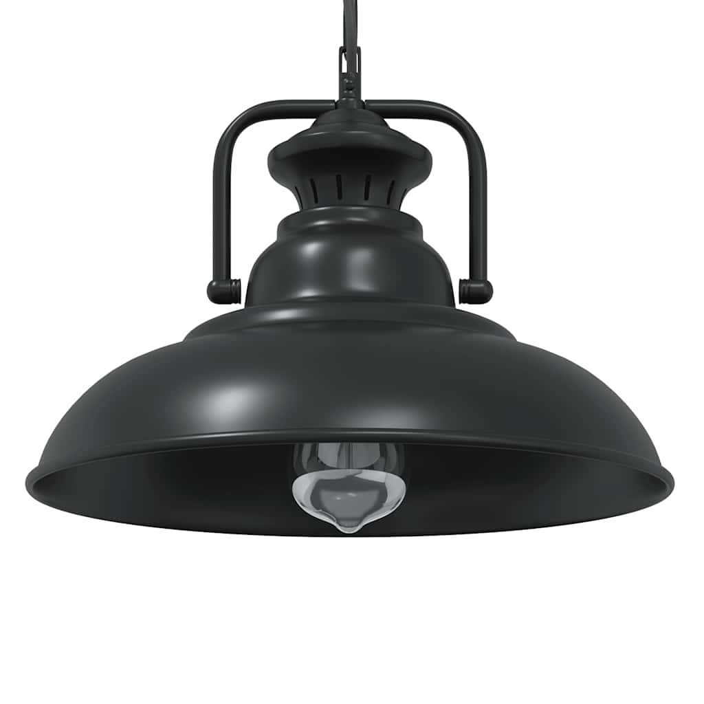 Lampada a Sospensione E27 Nero Ã˜31 cm in Metallo