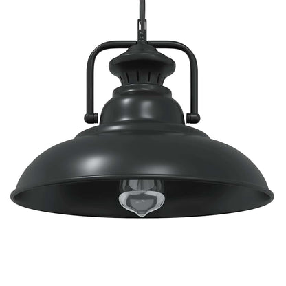 Lampada a Sospensione E27 Nero Ã˜31 cm in Metallo