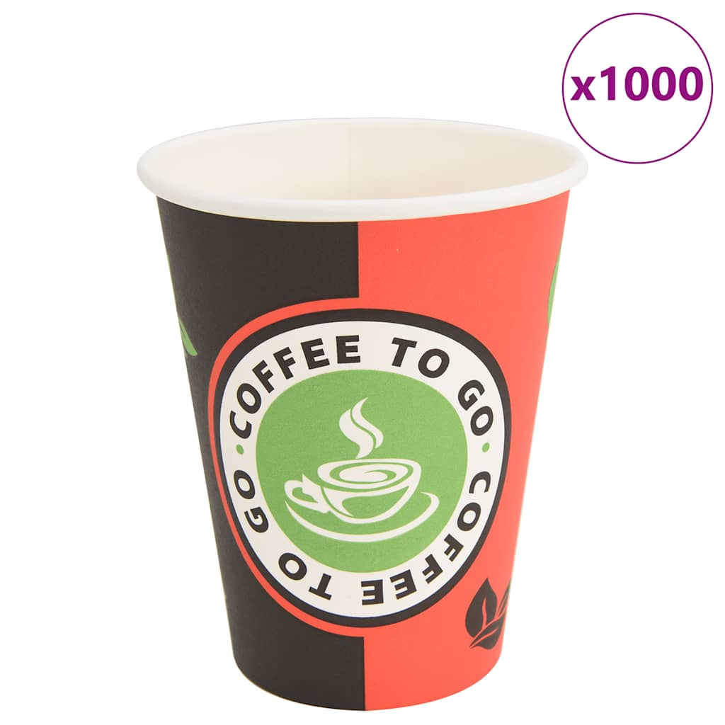 Bicchieri da CaffÃ¨ in Carta 1000 pz 12oz 300ml Rosso e Nero