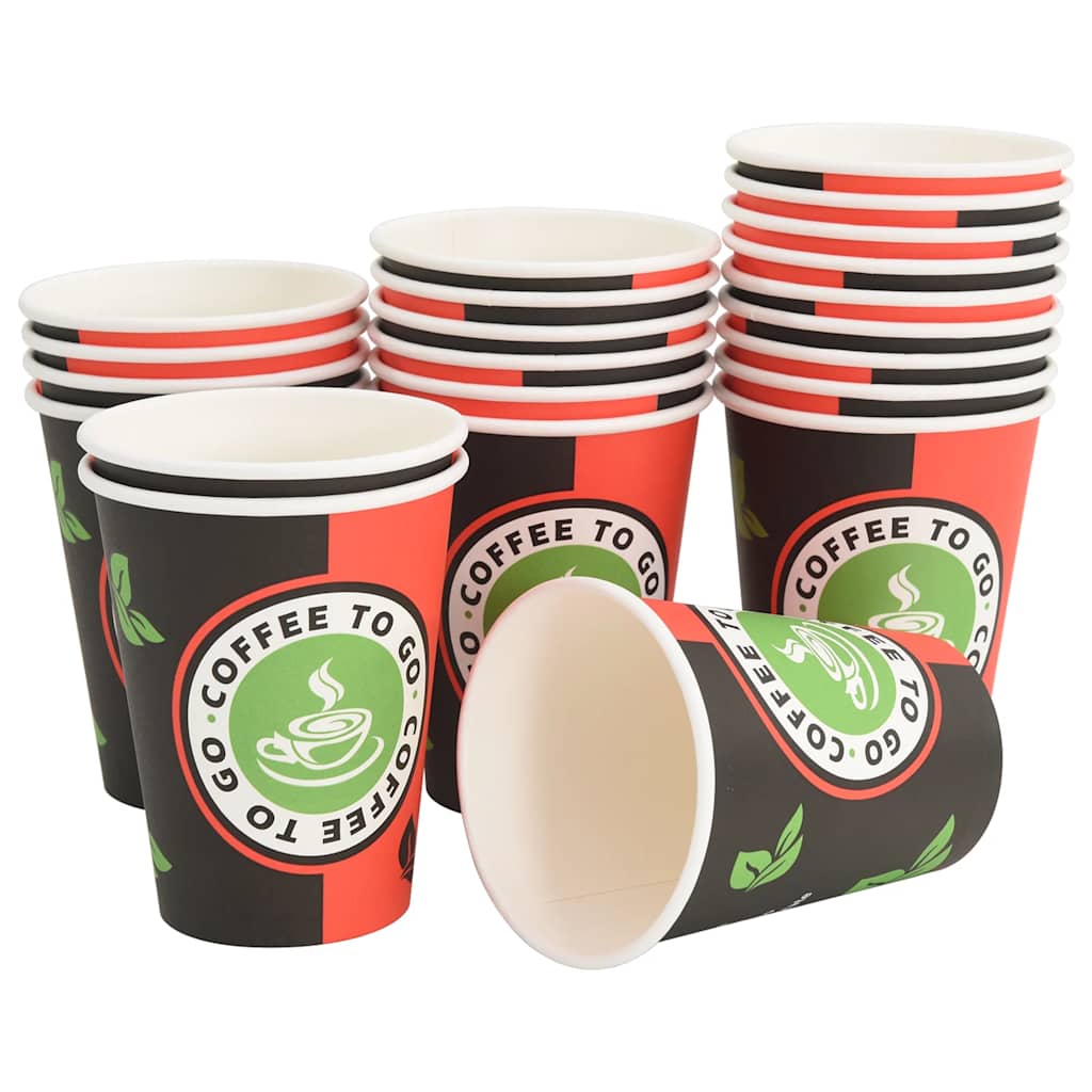 Bicchieri da CaffÃ¨ in Carta 1000 pz 12oz 300ml Rosso e Nero