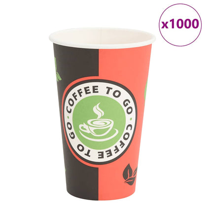 Bicchieri da CaffÃ¨ in Carta 1000 pz 16oz 400ml Rosso e Nero