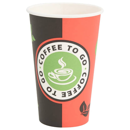 Bicchieri da CaffÃ¨ in Carta 1000 pz 16oz 400ml Rosso e Nero