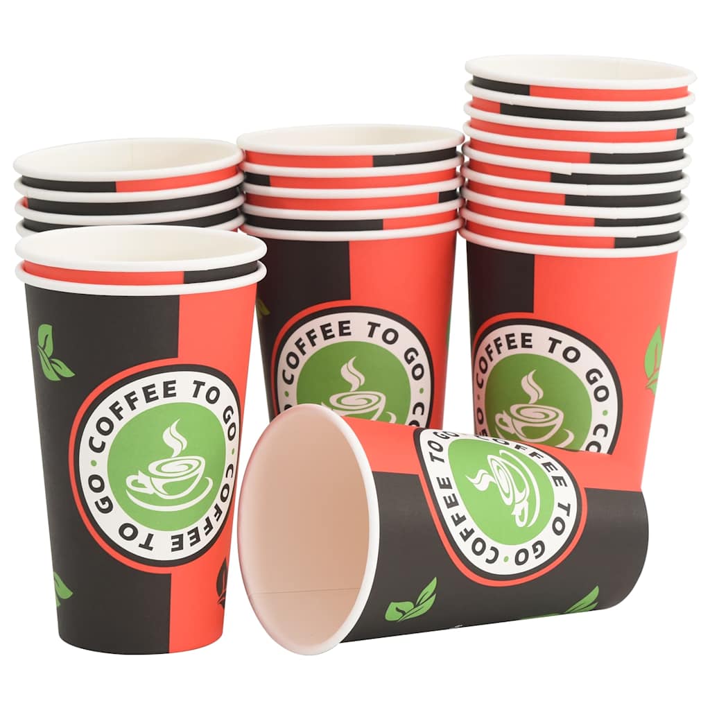 Bicchieri da CaffÃ¨ in Carta 1000 pz 16oz 400ml Rosso e Nero