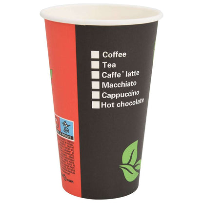 Bicchieri da CaffÃ¨ in Carta 1000 pz 16oz 400ml Rosso e Nero