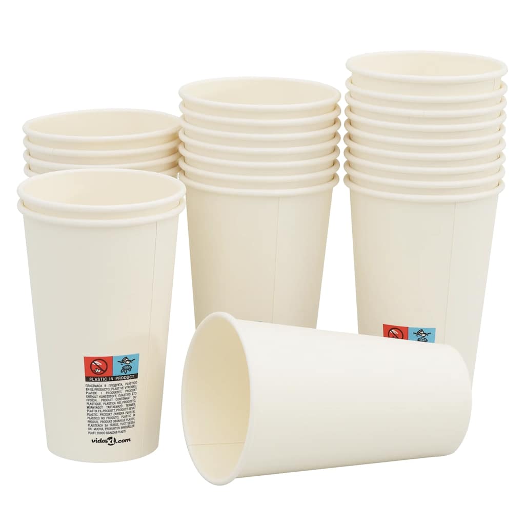 Bicchieri da CaffÃ¨ in Carta 1000 pz 16oz 400ml Bianco
