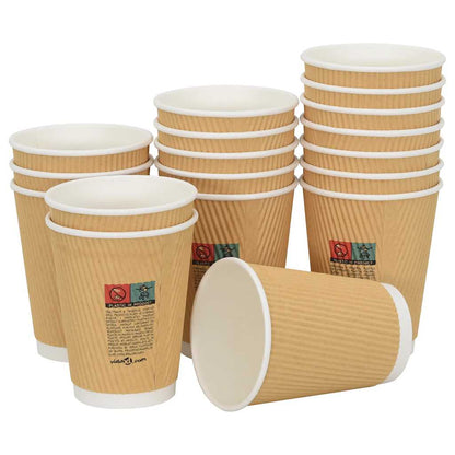 Bicchieri da CaffÃ¨ in Carta 500 pz 12oz 300ml Marrone
