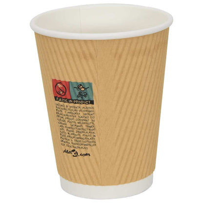 Bicchieri da CaffÃ¨ in Carta 500 pz 12oz 300ml Marrone