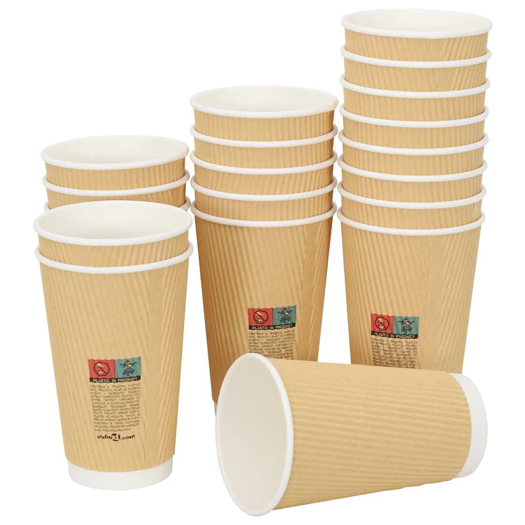 Bicchieri da CaffÃ¨ in Carta 500 pz 16oz 400ml Marrone