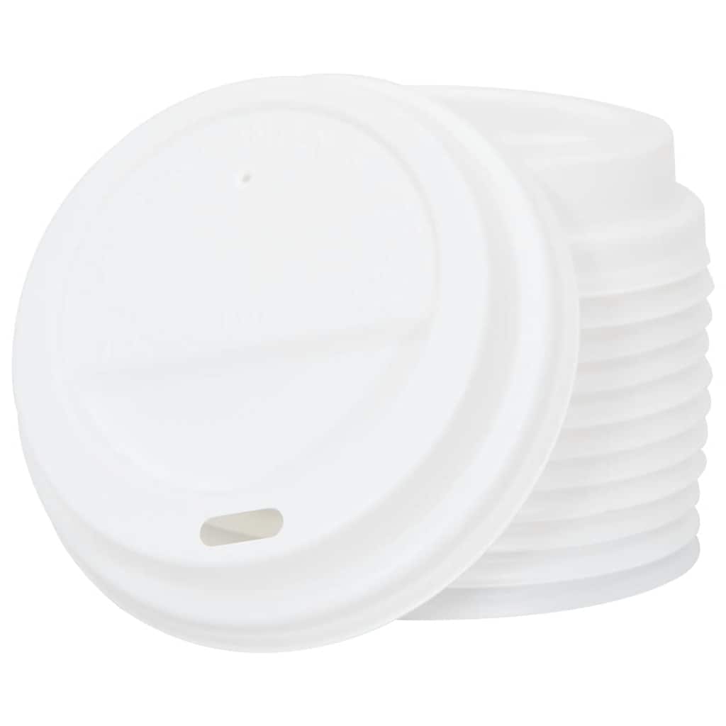 Coperchi Tazze da CaffÃ¨ Carta Ã˜80mm 8oz 1000 pz Plastica Bianca