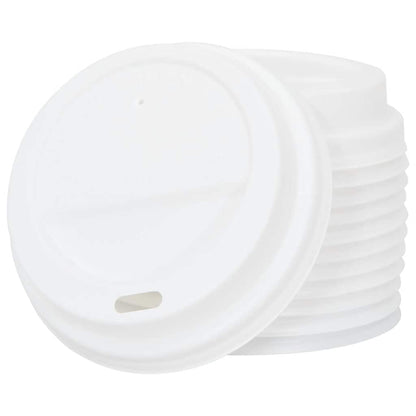 Coperchi Tazze da CaffÃ¨ Carta Ã˜80mm 8oz 1000 pz Plastica Bianca