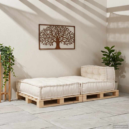 Divano Componibile Crema 70x70x54 in Tessuto