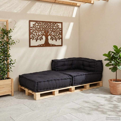 Divano Componibile Antracite 70x70x54 in Tessuto