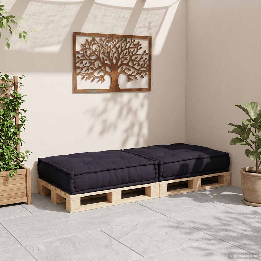 Divano Componibile Antracite 70x70x36 in Tessuto