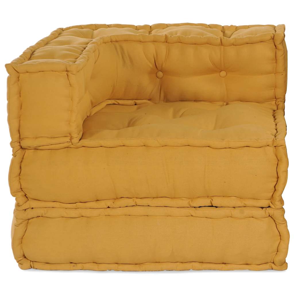 Divano Componibile Giallo 70x70x54 in Tessuto