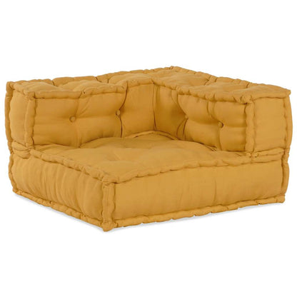 Divano Componibile Giallo 70x70x54 in Tessuto