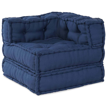 Divano Modulare a Fiori Indaco 70 x 70 x 56 cm Tessuto