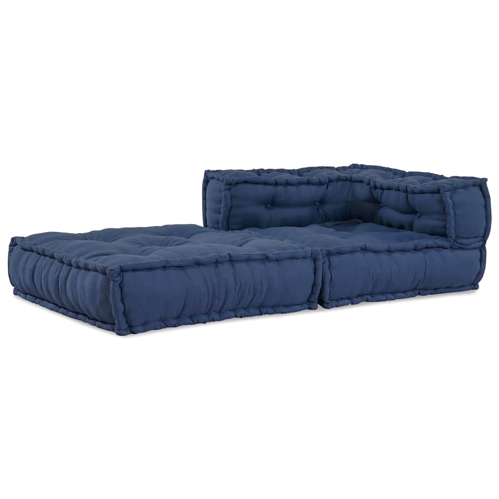 Divano Modulare a Fiori Indaco 70 x 70 x 56 cm Tessuto