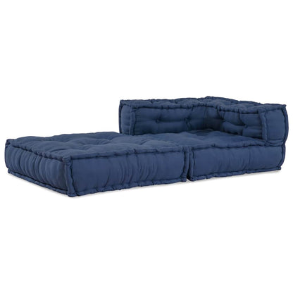 Divano Modulare a Fiori Indaco 70 x 70 x 56 cm Tessuto